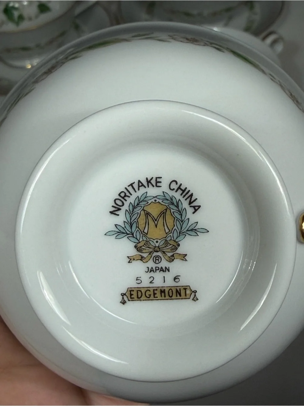 Vintage Noritake China Japan Edgemont 5216 Creamer & Sugar Set Floral Dogwood